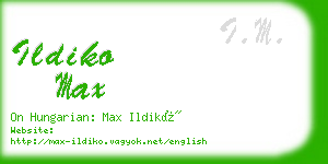 ildiko max business card